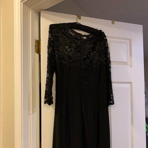 Dress - black with sequins size 12